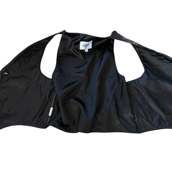 Millers Sportific Collection black sleeveless v-neck button down vest size M - Picture 8 of 10